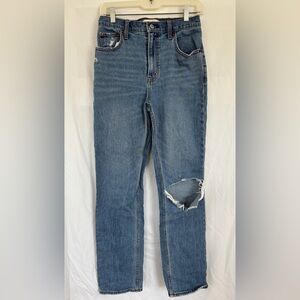 Abercrombie & Fitch Blue 90s Slim Straight Ultra High Rise Jeans